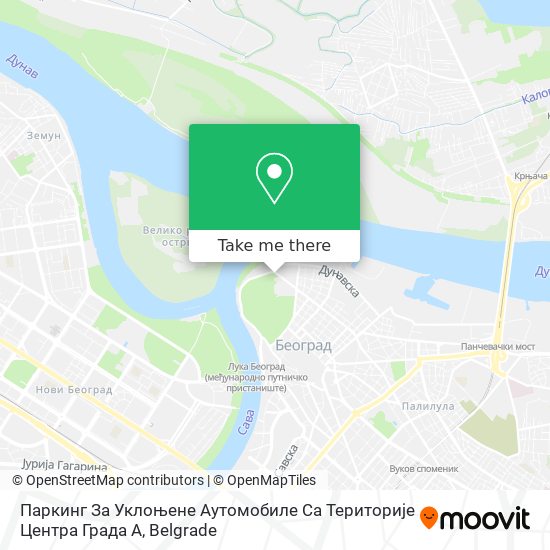 Паркинг За Уклоњене Аутомобиле Са Територије Центра Града А map