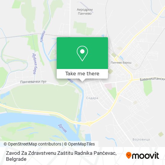 Zavod Za Zdravstvenu Zaštitu Radnika Pančevac map