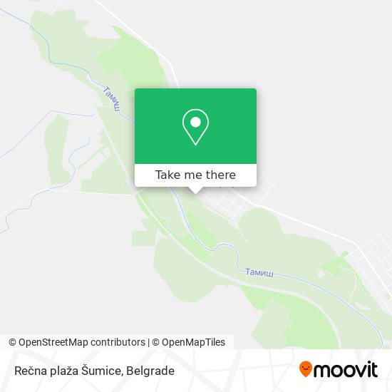 Rečna plaža Šumice map