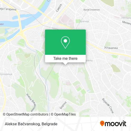 Alekse Bačvanskog map