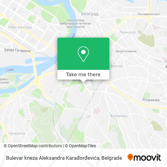 Bulevar kneza Aleksandra Karađorđevića map