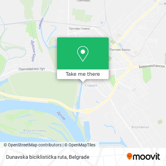 Dunavska biciklistička ruta map