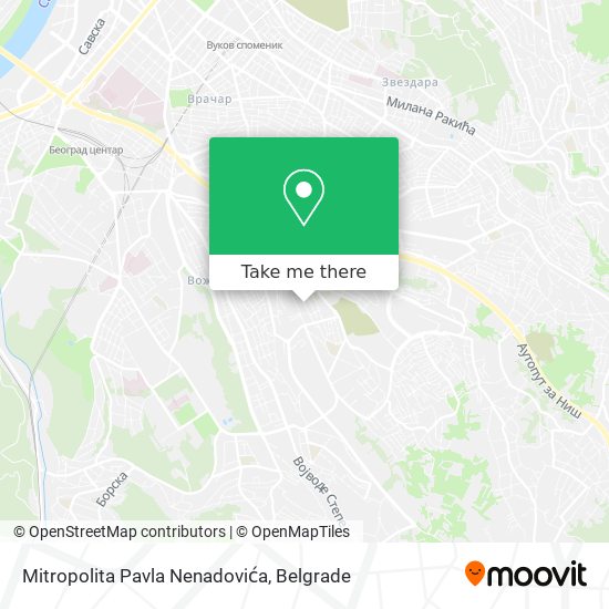 Mitropolita Pavla Nenadovića map