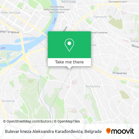 Bulevar kneza Aleksandra Karađorđevića map