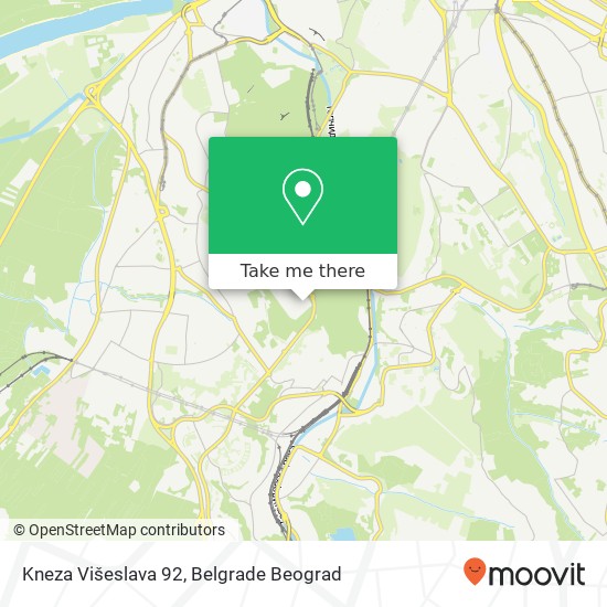 Kneza Višeslava 92 map