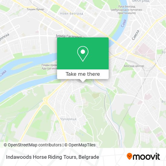 Indawoods Horse Riding Tours map