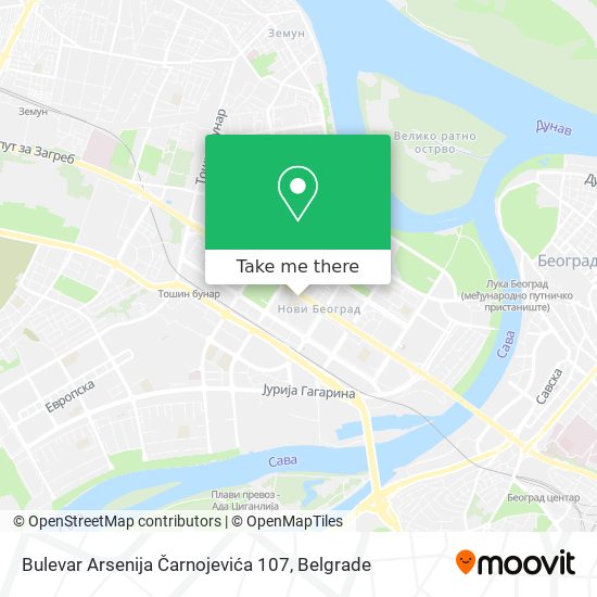 Bulevar Arsenija Čarnojevića 107 map