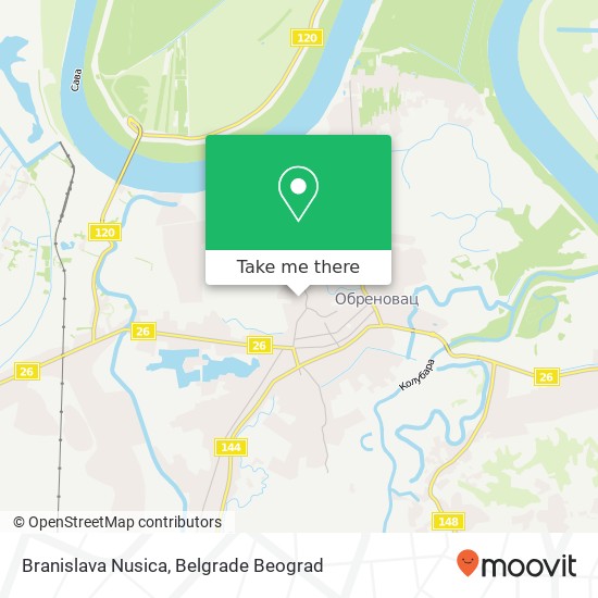 Branislava Nusica map