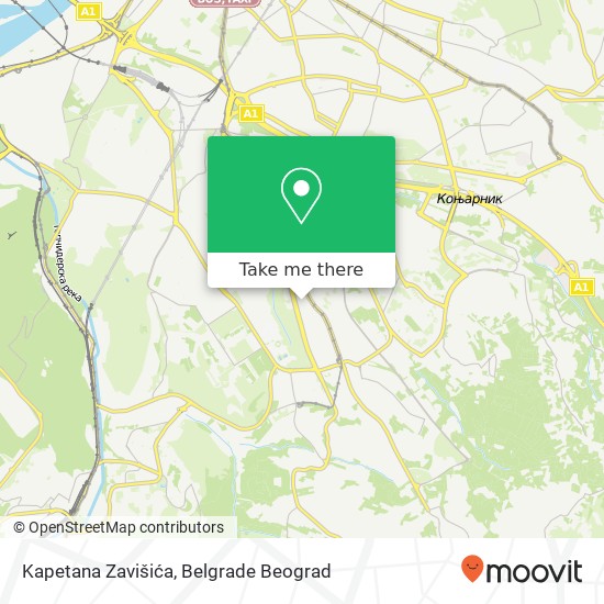 Kapetana Zavišića map