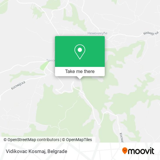 Vidikovac Kosmaj map