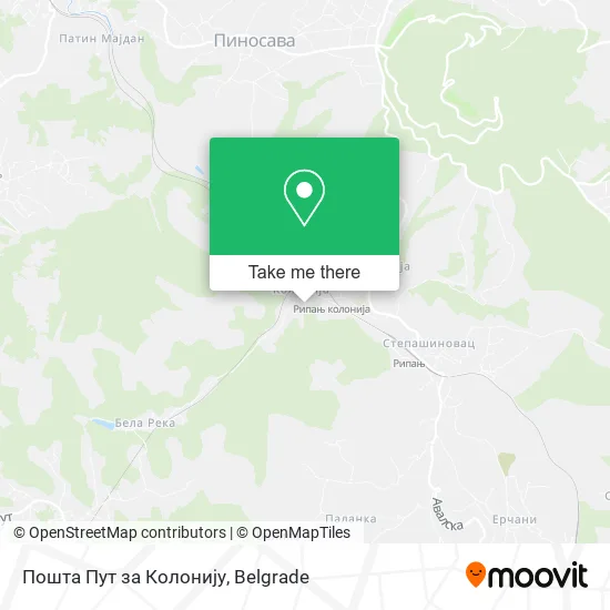 Пошта Пут за Колонију map