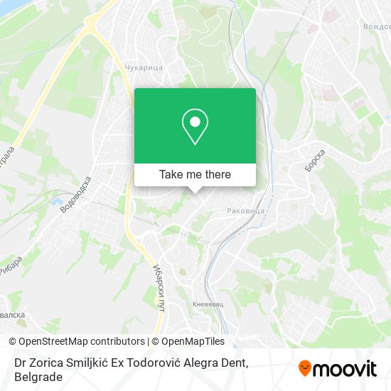 Dr Zorica Smiljkić Ex Todorović Alegra Dent map