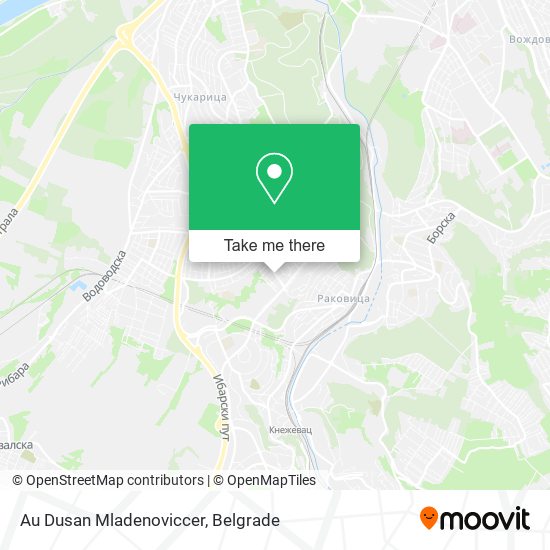 Au Dusan Mladenoviccer map