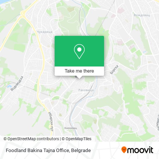 Foodland Bakina Tajna Office map