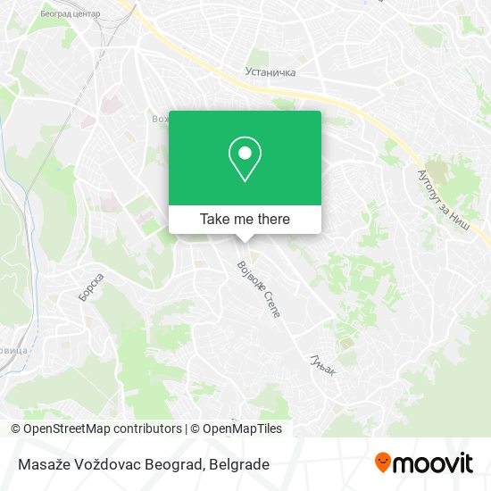 Masaže Voždovac Beograd map