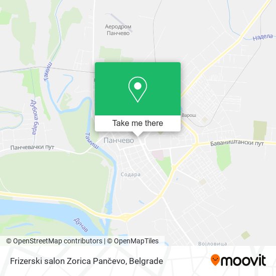 Frizerski salon Zorica Pančevo map