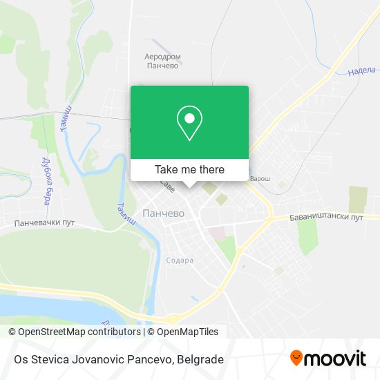 Os Stevica Jovanovic Pancevo map