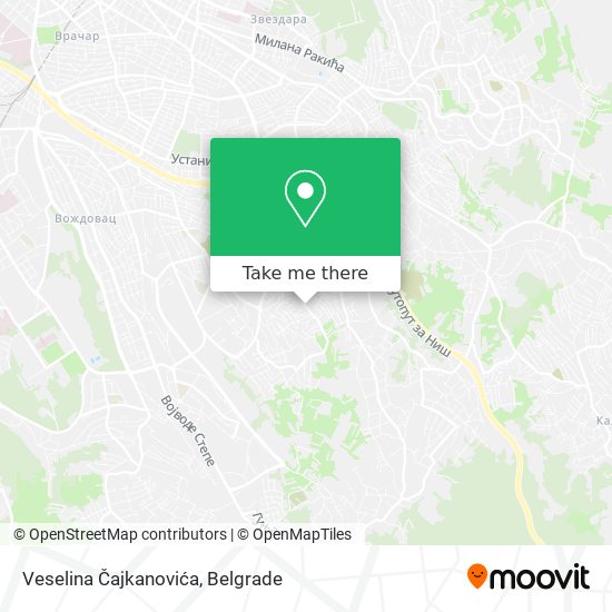 Veselina Čajkanovića map