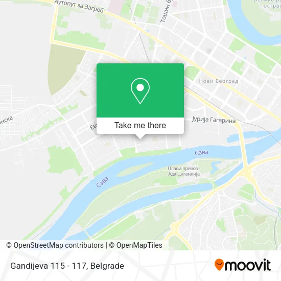 Gandijeva 115 - 117 map