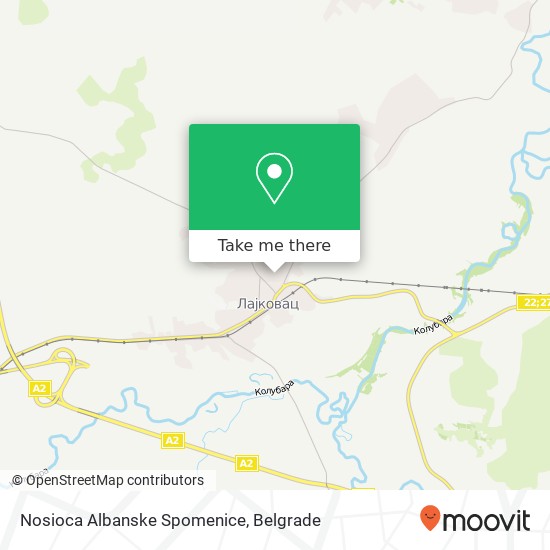 Nosioca Albanske Spomenice map