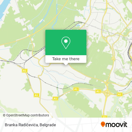 Branka Radičevića map