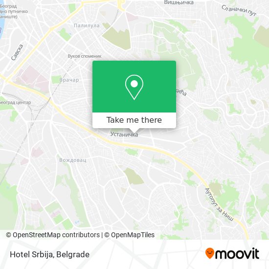 Hotel Srbija map