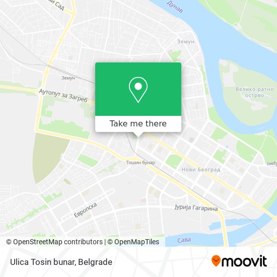 Ulica Tosin bunar map