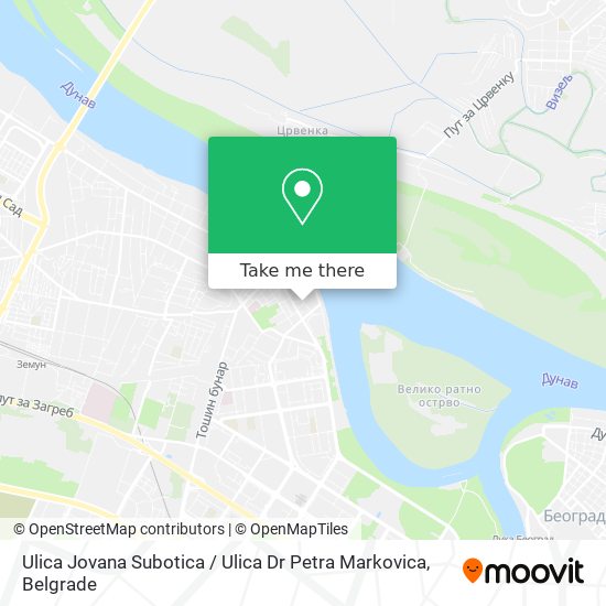 Ulica Jovana Subotica / Ulica Dr Petra Markovica map