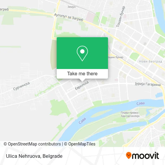 Ulica Nehruova map