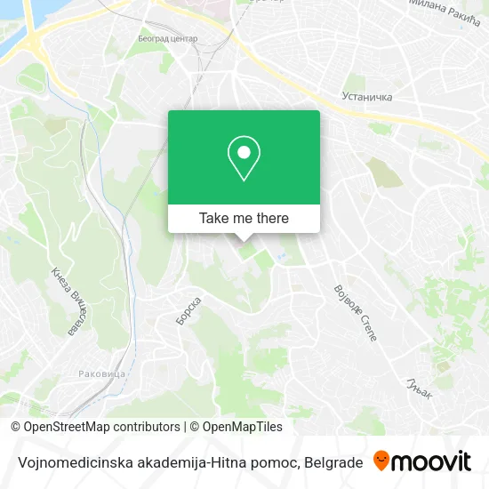 Vojnomedicinska akademija-Hitna pomoc map