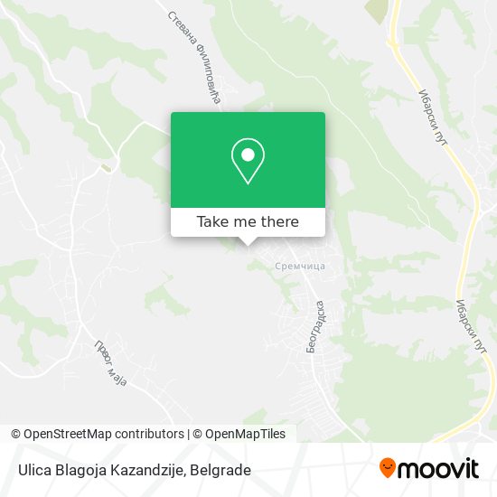 Ulica Blagoja Kazandzije map