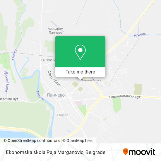 Ekonomska skola Paja Marganovic map