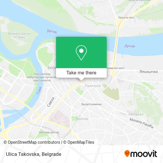 Ulica Takovska map