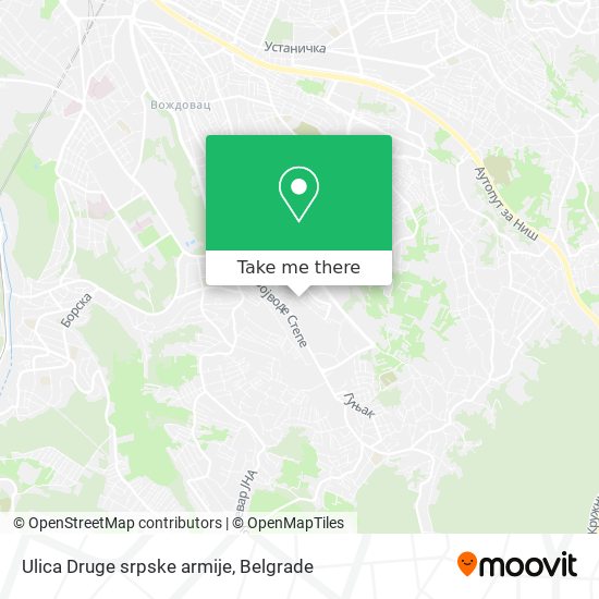 Ulica Druge srpske armije map