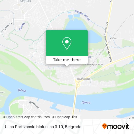 Ulica Partizanski blok ulica 3 10 map