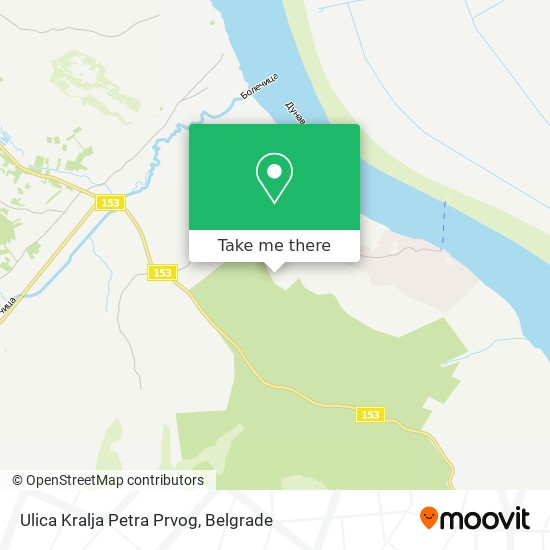 Ulica Kralja Petra Prvog map