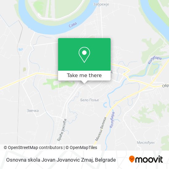 Osnovna skola Jovan Jovanovic Zmaj map