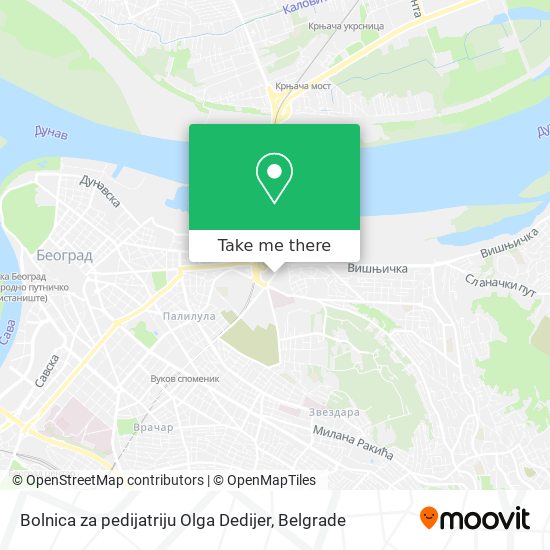 Bolnica za pedijatriju Olga Dedijer map