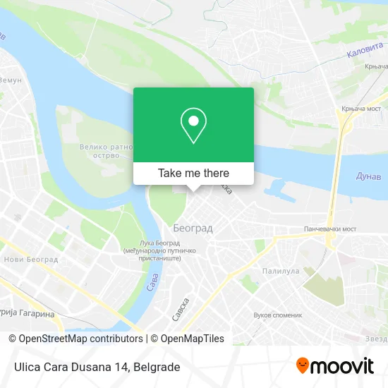 Ulica Cara Dusana 14 map