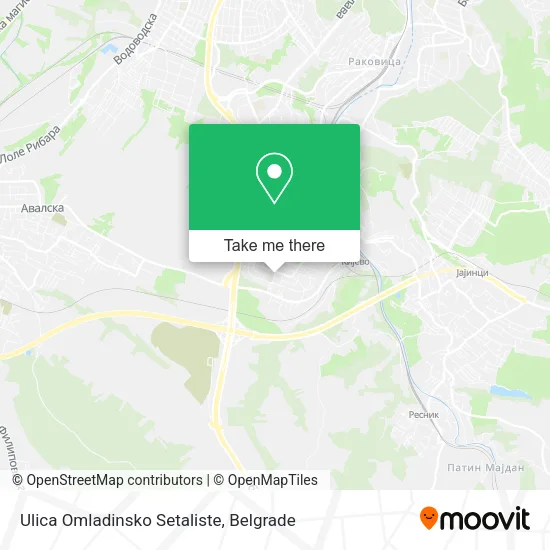 Ulica Omladinsko Setaliste map