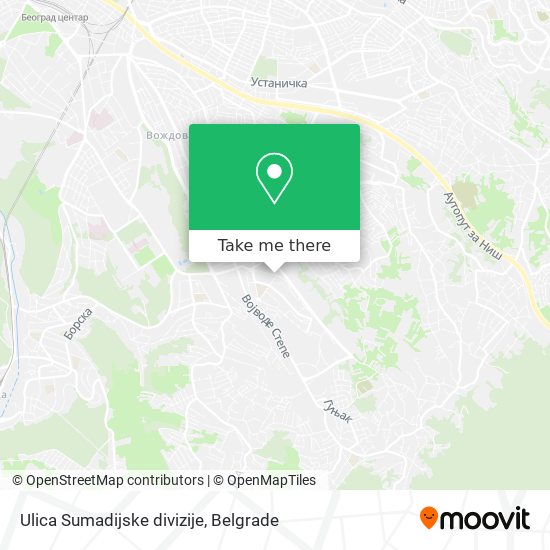 Ulica Sumadijske divizije map