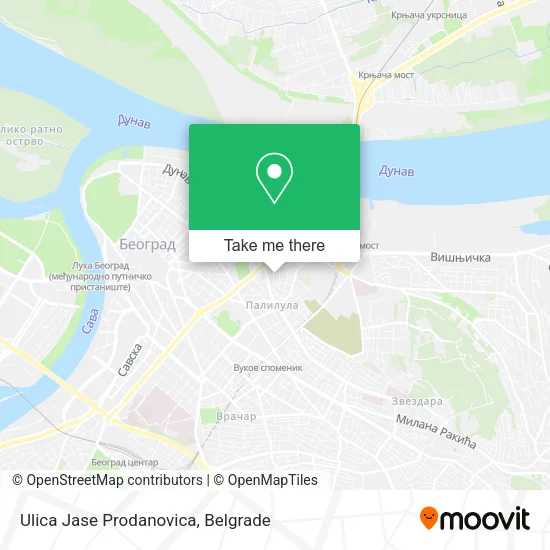 Ulica Jase Prodanovica map