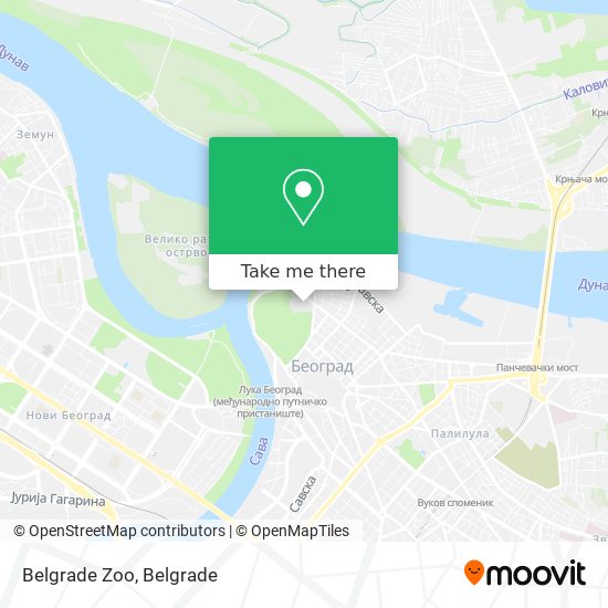 Belgrade Zoo map