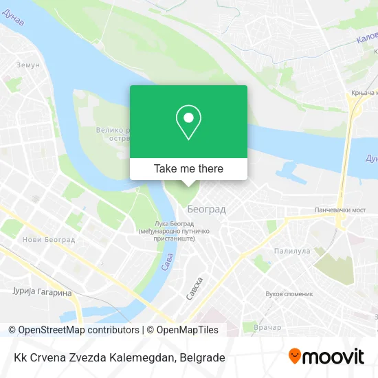 Kk Crvena Zvezda Kalemegdan map