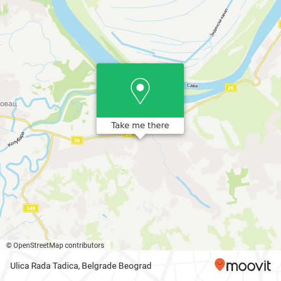 Ulica Rada Tadica map