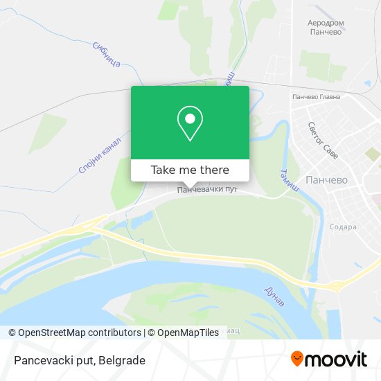 Pancevacki put map