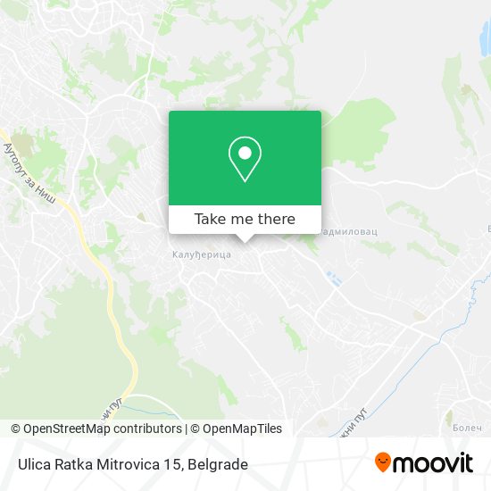 Ulica Ratka Mitrovica 15 map