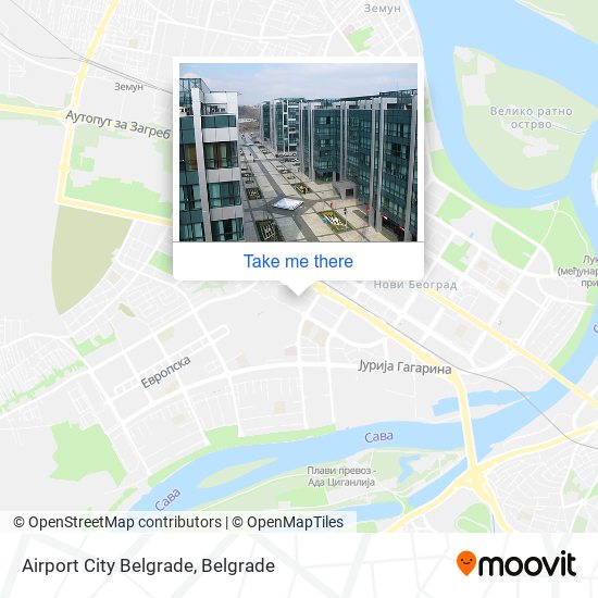 Airport City Belgrade map