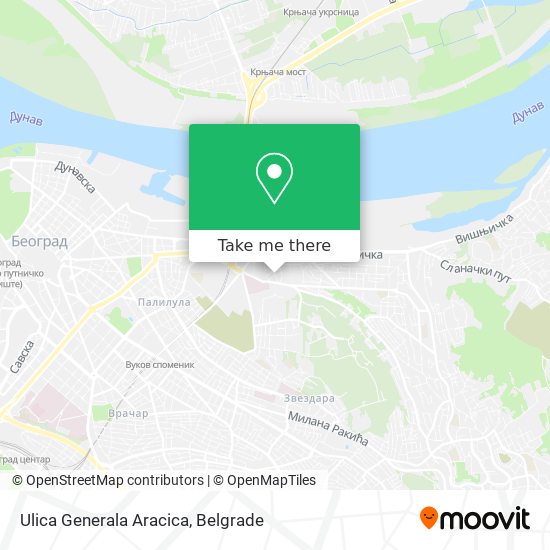 Ulica Generala Aracica map