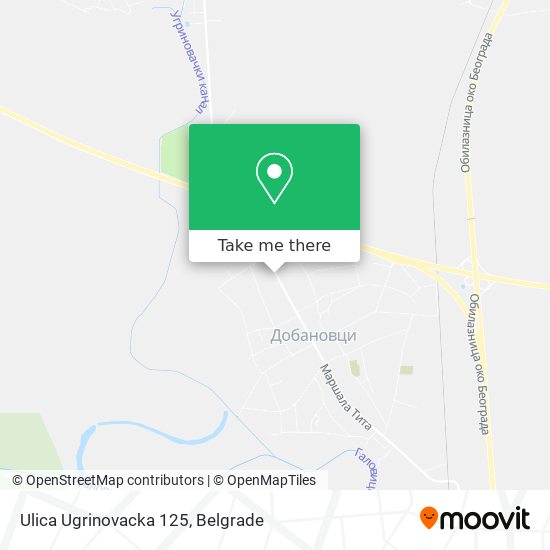 Ulica Ugrinovacka 125 map